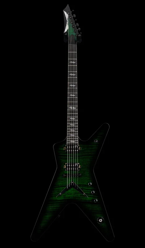 Dean USA ML Flame Top Hardtail String Through – Emerald Green Burst #21093