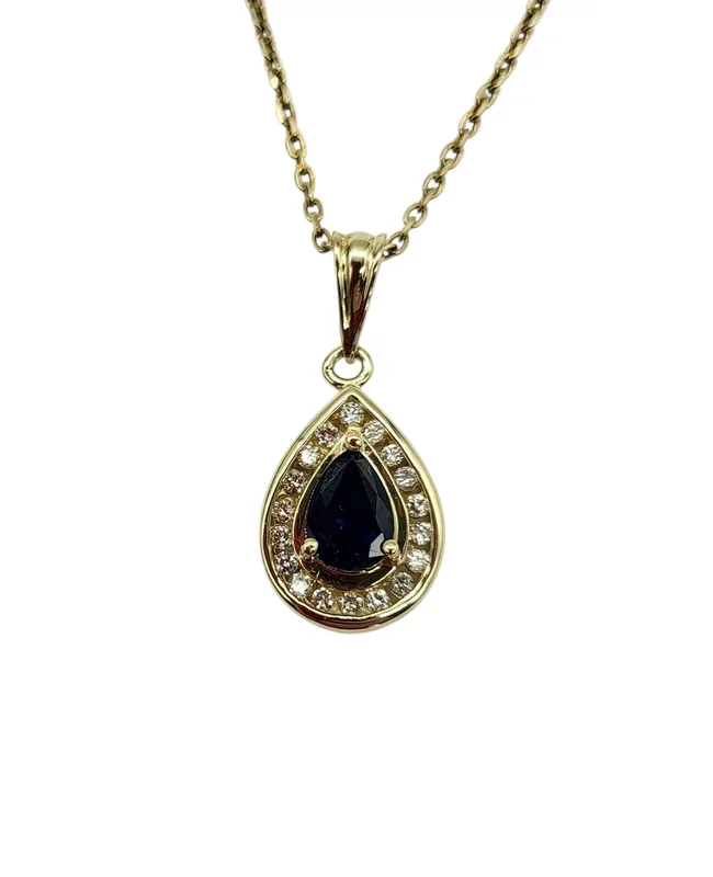 Diamond and Sapphire Pendant