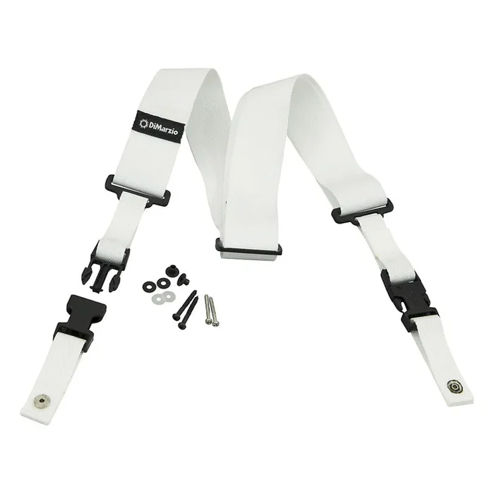 DiMarzio 2″ Nylon ClipLock Guitar Strap White