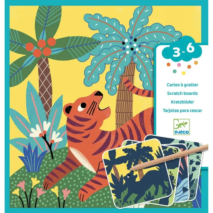 Djeco scratch cards for little ones – big animals
