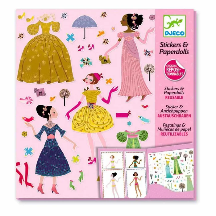 Djeco seasons dresses paper dolls