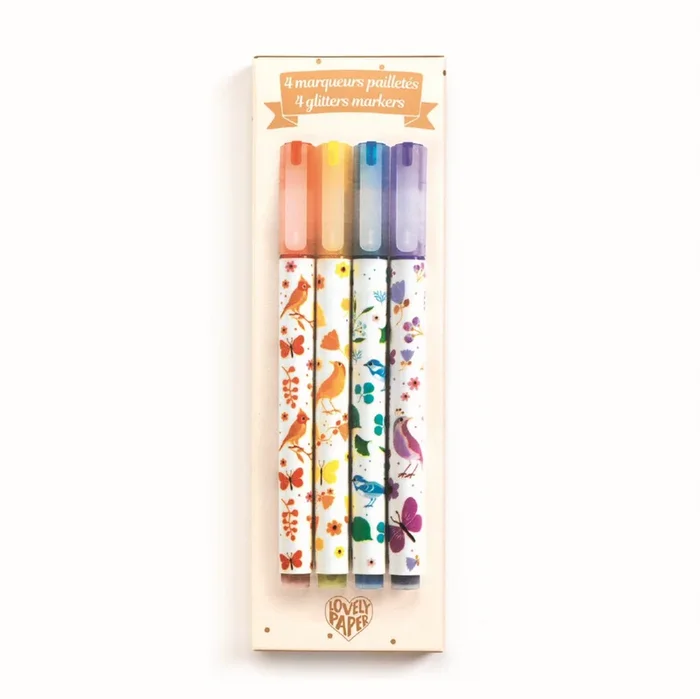 Djeco tinou 4 glitter markers