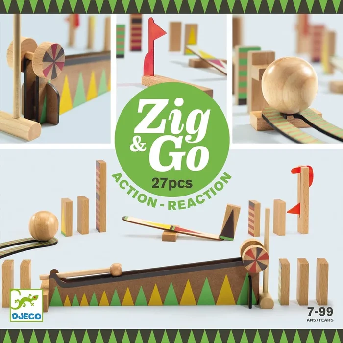 Djeco zig & go – big ball construction game 27 pce