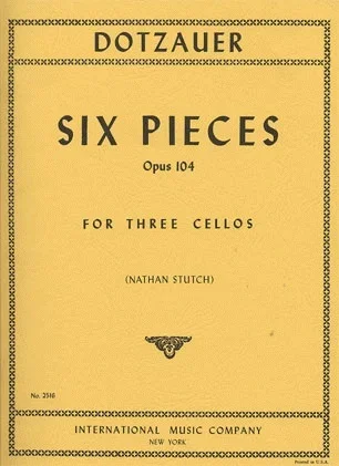 Dotzauer, J.F.: 6 Pieces Op.104 (3 Cellos) IMC