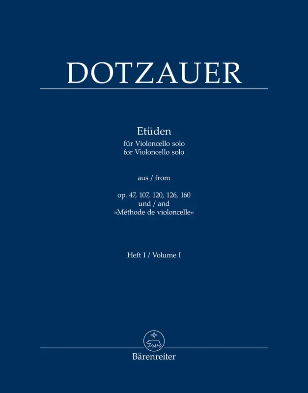 Dotzauer/Kennaway: Cello Etudes from op. 47, 107, 120, 126, 160, Vol. 1 | Metzler Violins