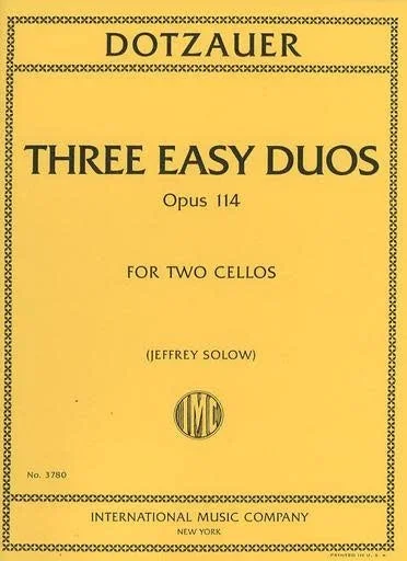 Dotzauer (Solow): Three easy duos, op114 (cello) IMC