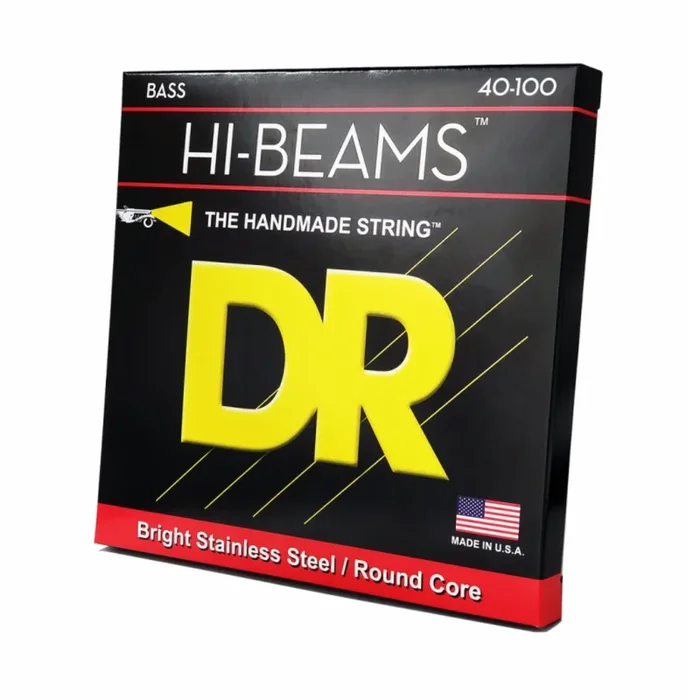 DR Hi-Beam Stainless Steel Bass Guitar Strings – Light 40-100