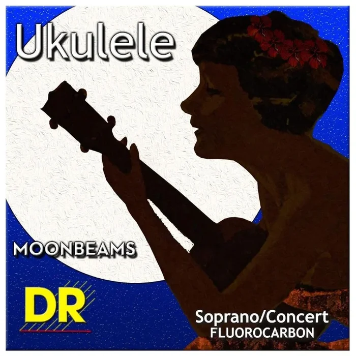 DR Strings UFSC Moonbeams Soprano – Concert Clear Fluorocarbon Ukulele String Set – 0.21-0.22
