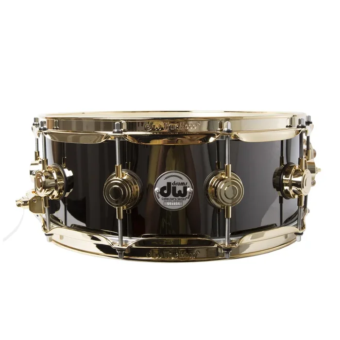 Drum Workshop 5.5×14 Snare Drum Black Nickel Over Brass w/ Gold Hardware