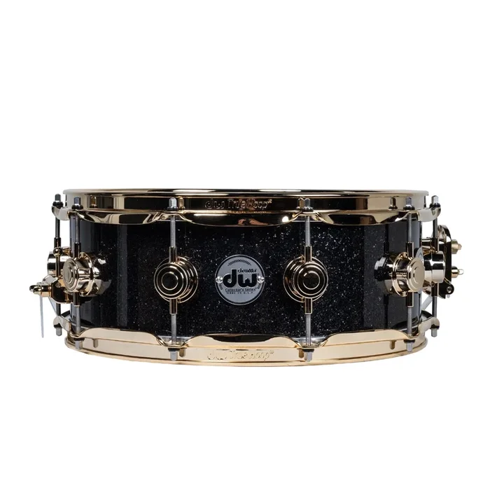 Drum Workshop Collectors Series 5×14 Snare Drum – Black Ice with Gold Hardware
