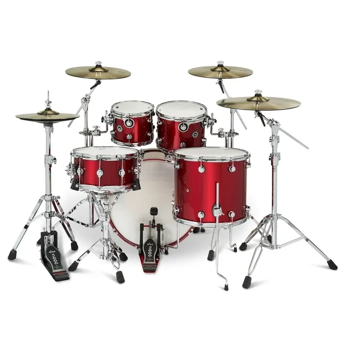 Drum Workshop DEKTLC05TBBCMCP DWe 5-Piece, Black Cherry Metallic COMPLETE DRUM KIT