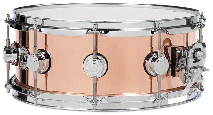Drum Workshop DRVP5514SPC Copper Snare Polished, Chrome Hardware