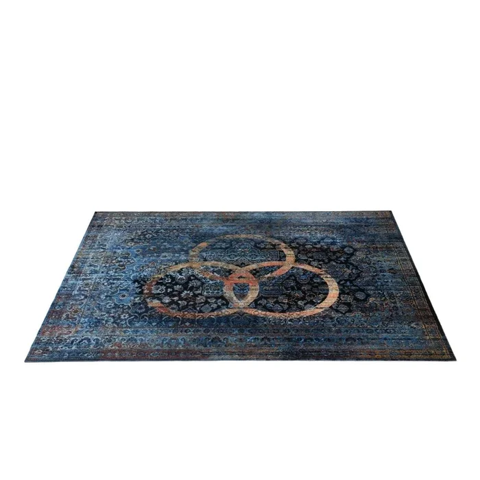 DRUMnBASE Vintage Persian Style Drum Rug 6′ x 5.25′ Bonzo