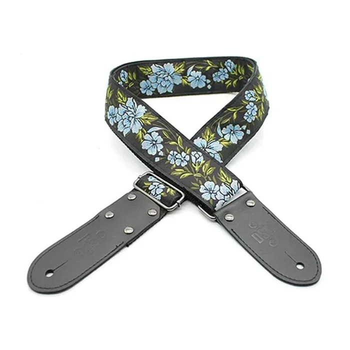 DSL Jacquard Weaving 2″ Guitar Strap – FG BLUE FLOWER