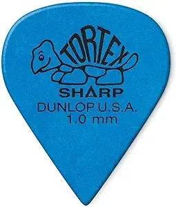Dunlop 412P100 Tortex Sharp Guitar Picks – 1.00mm Blue (12-pack) – 412P1.0