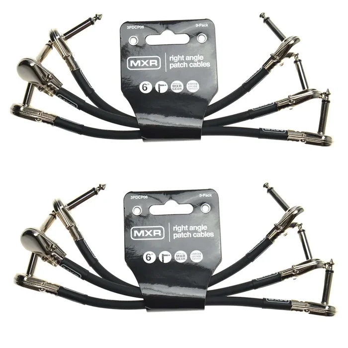 Dunlop Instrument Patch Cable 6 Inch 6 Pack Bundle