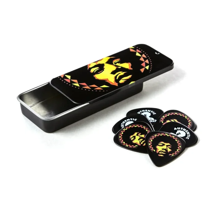 Dunlop Jimi Hendrix Aura Mandala Pick Tin 2 Pack (24) Bundle