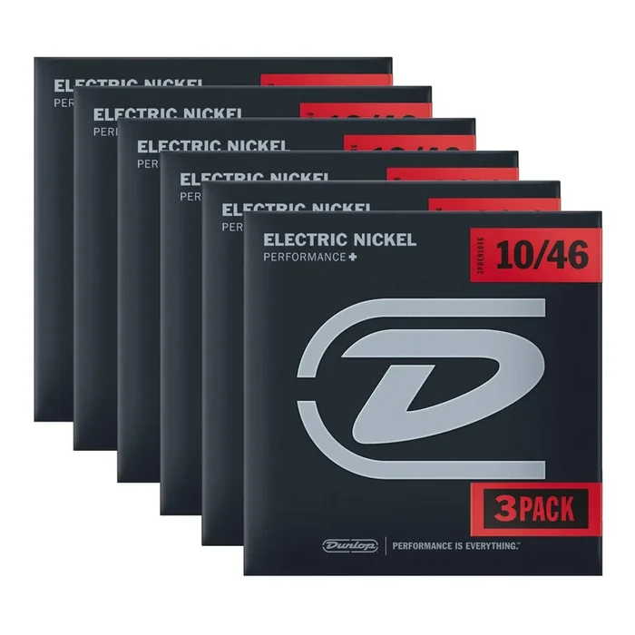 Dunlop Strings Electric Nickel Plated Steel Medium 10-46 3-Pack 6 Pack Bundle