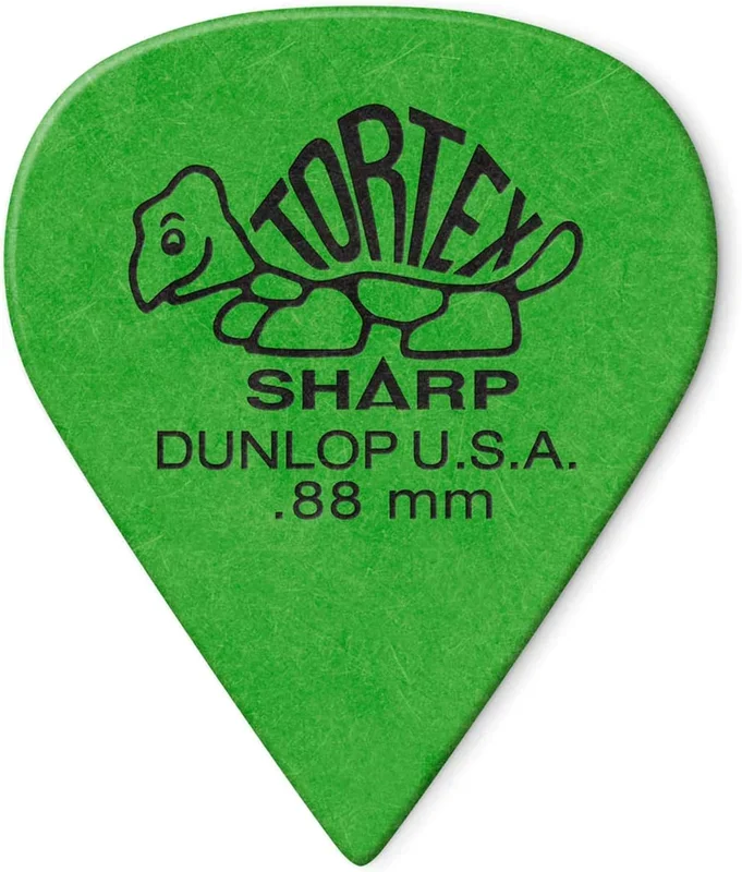 Dunlop Tortex Sharp Guitar Picks .88mm – Green