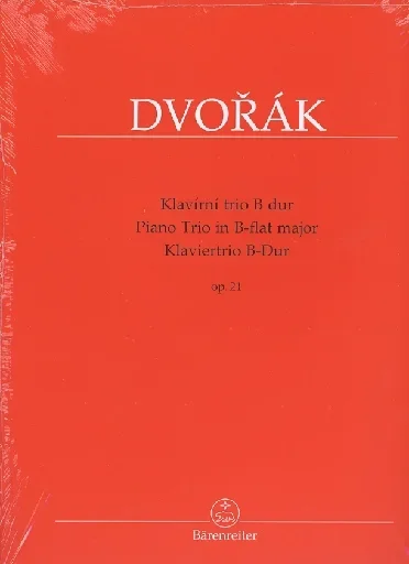 Dvorak, Antonin (Cubr): Piano Trio in Bb op.21 (violin, cello, piano) Barenreiter