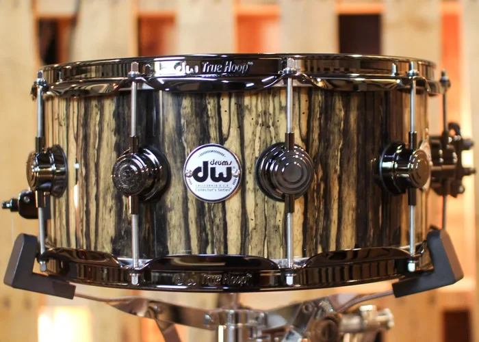DW 6×14 Collector’s Pure Birch Natural Lacquer over Royal Ebony Snare Drum – SO#1409990