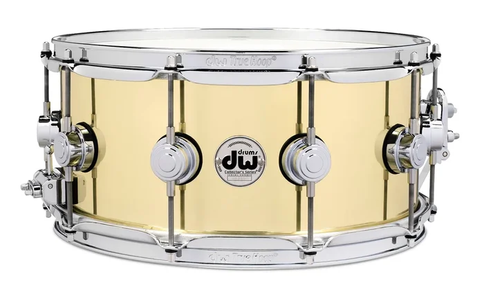 DW 6.5×14 Polished Bell Brass Snare Drum w/ Chrome Hardware – B Stock