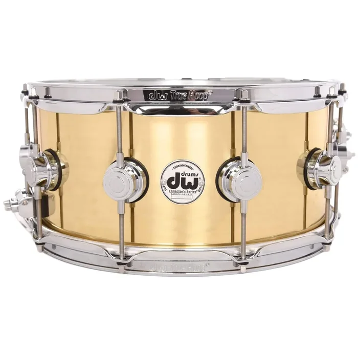 DW 6.5X14 Brass Polished Snare Drum w/ Chrome Hdw