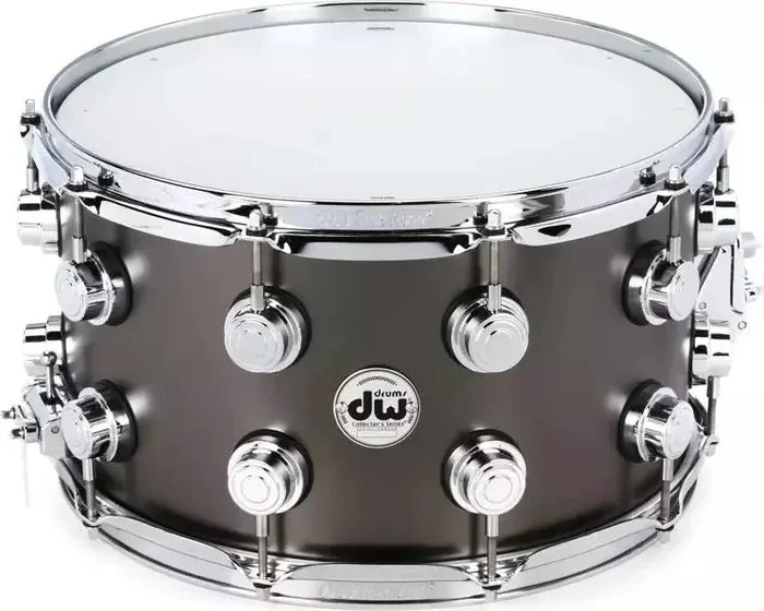 DW Collector’s Series Metal Snare Drum – 8 x 14 inch SNARE DRVD0814SVCBK
