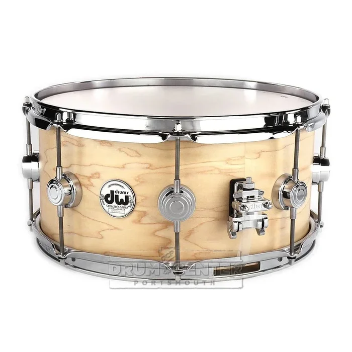 DW Collectors Maple Snare Drum 14×6.5 Satin Natural Custom Profile!