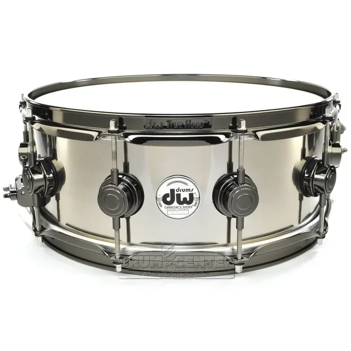 DW Collectors Stainless Steel Snare Drum 14×5.5 Black Nickel Hardware