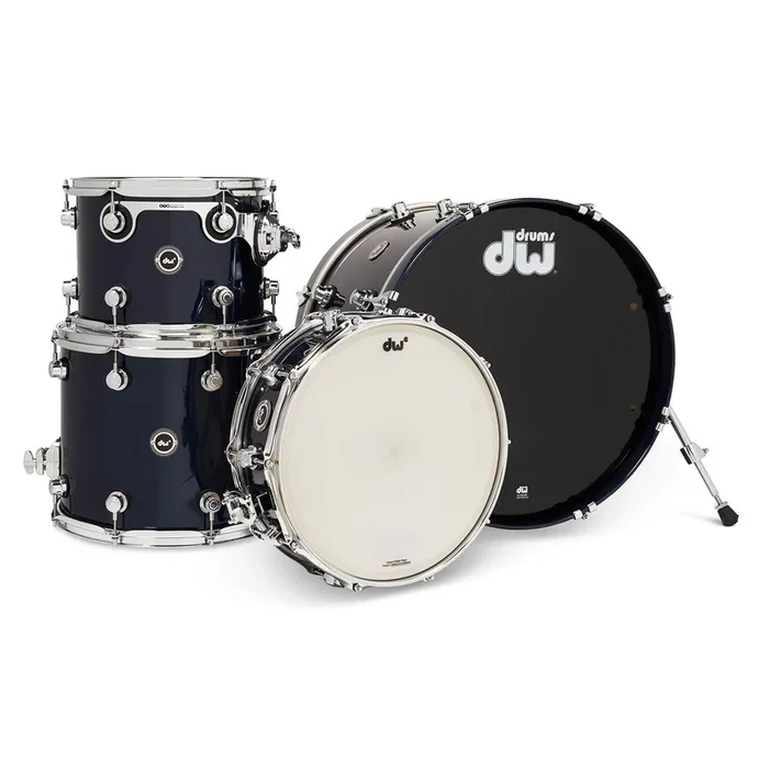 DW DWe 4pc Electronic/Acoustic Drum Shell Pack Midnight Blue Metallic