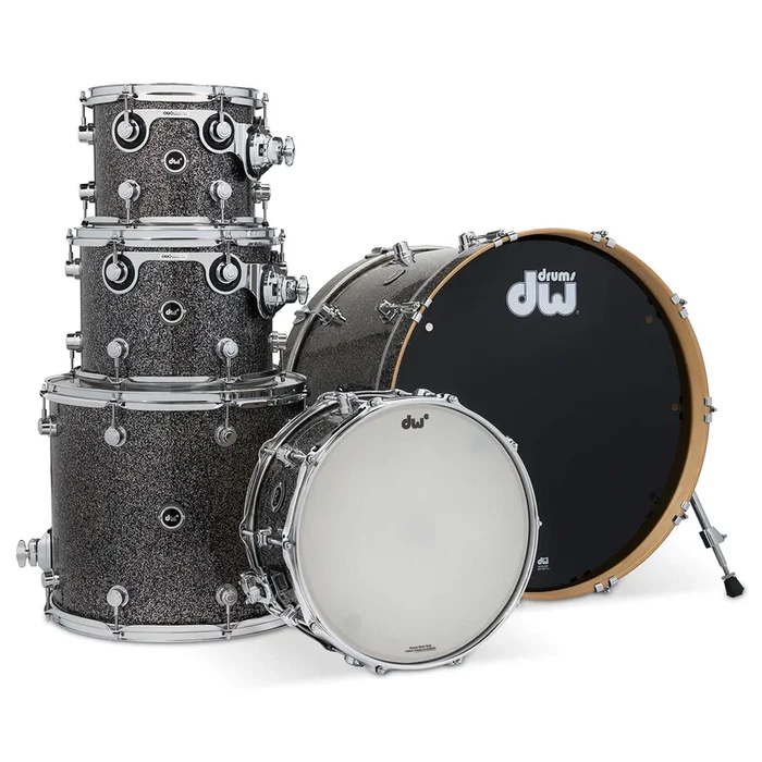 DW DWe 5pc Electronic/Acoustic Drum Shell Pack Black Galaxy