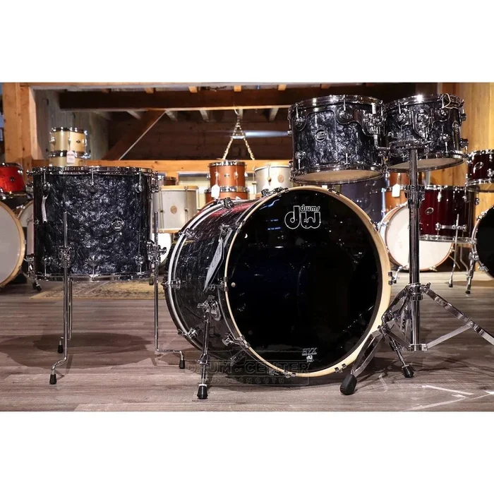 DW Performance 4pc Drum Set 22/10/12/16 Black Diamond FinishPly
