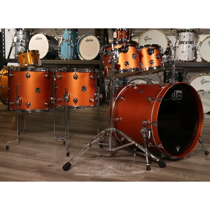 DW Performance 5pc Drum Set 22/10/12/14/16 Hard Satin American Rust