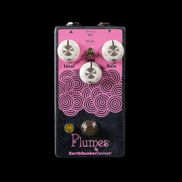 EarthQuaker Devices Limited Edition Plumes Small Signal Shredder Overdrive Pedal – Blue Steel Sparkle with Orchid