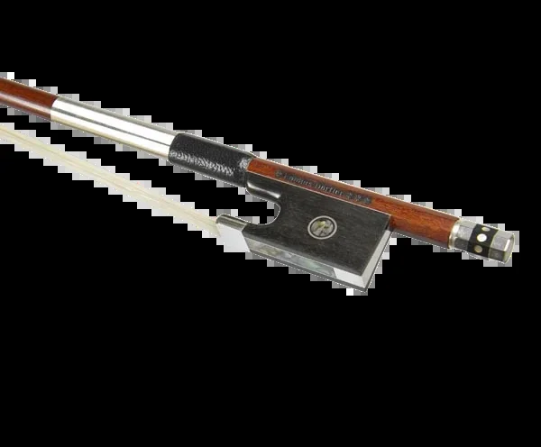 Egidius Dorfler Pernambuco Octagonal Silver Mounted Violin Bow with Parisian Eye 4/4
