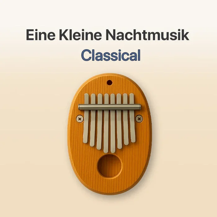 Eine Kleine Nachtmusik – 8 Note Pocket Kalimba Tab