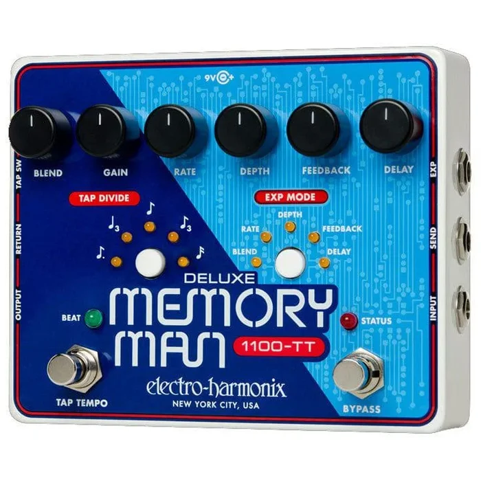 Electro-Harmonix Deluxe Memory Man 1100ms Tap Tempo Delay Pedal | 1100-TT