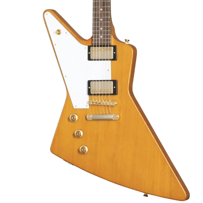 Epiphone 1958 Korina Explorer Left Handed Electric Guitar in Aged Natural