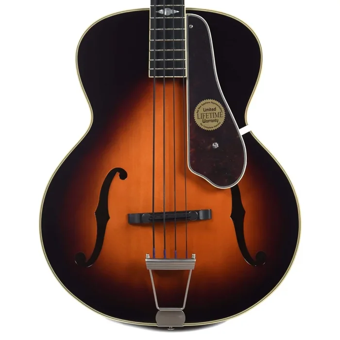 Epiphone De Luxe Classic Acoustic Electric 4 String Bass Vintage Sunburst w/F-Hole