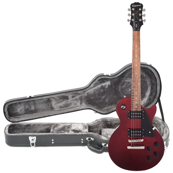 Epiphone LP Studio Wine Red and Epiphone Hardshell Case Bundle