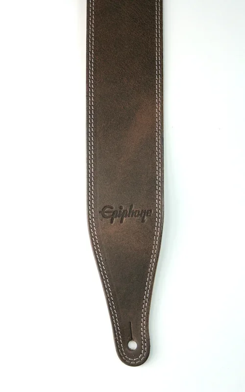 Epiphone Premium Leather Guitar Strap, Brown
