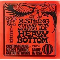 Ernie Ball 2624 Skinny Top Heavy Bottom Slinky Nickel Wound Electric Guitar Strings – .009-.080 8-string