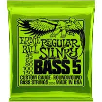 Ernie Ball 2836 Regular Slinky Nickel Wound Electric Bass Strings – .045-.130 5-string