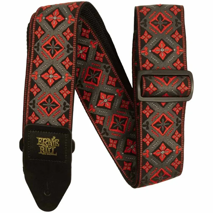 Ernie Ball Classic Jacquard Guitar/Bass Strap – Red King