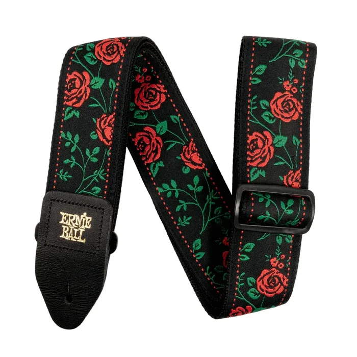Ernie Ball Jacquard Strap – Red Spanish Rose