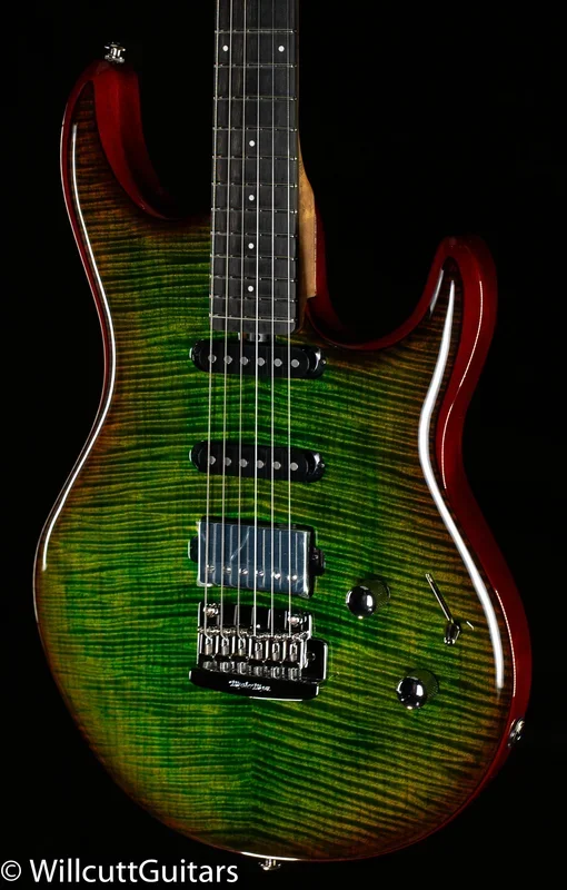 Ernie Ball Music Man Luke III HSS Maple Top Lucious Luke Green