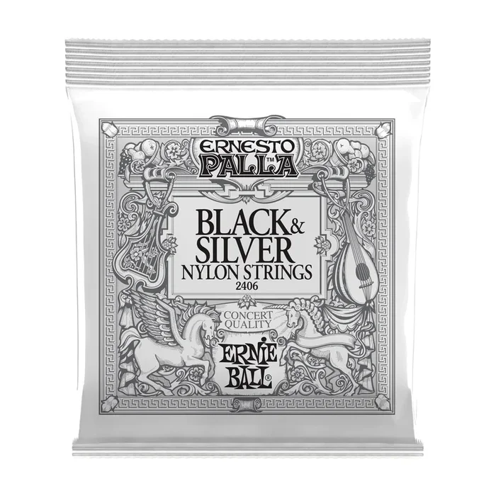 Ernie Ball P02406 Ernesto Palla Black & Silver Nylon Guitar Strings