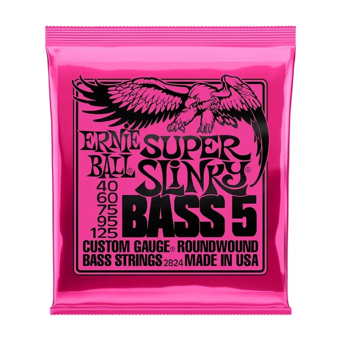 Ernie Ball P02824 Super Slinky 5 String Nickel Wound Bass Strings
