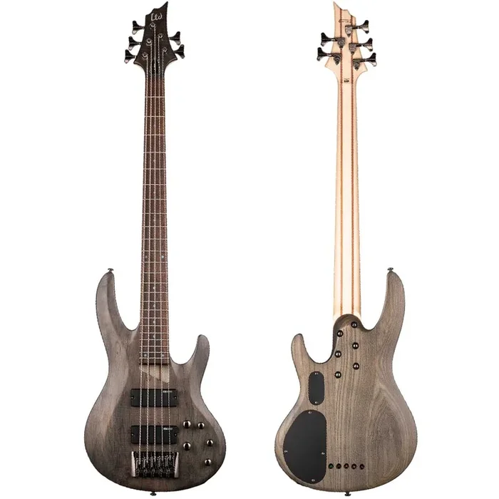 ESP LTD B-204 Spalted Maple Top Bass Guitar – See Thru Black Satin